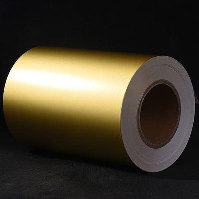 Colle en aluminium de l'eau de papier d'aluminium de l'or WG6333 mat avec le revêtement blanc d'auto-collant