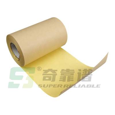HM0533 Papier kraft brun clair Adhésif Papier adhésif Étiquette stock en feuille avec papier kraft revêtu de PE