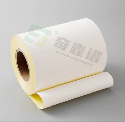 Papeterie adhésive en velours mat transfert thermique papier revêtu mat étiquette adhésive en rouleau