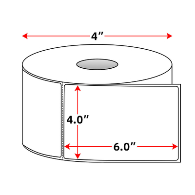 Étiquette thermique adhésive 100 mm*150 mm étiquette vierge en rouleau avec revêtement en verre