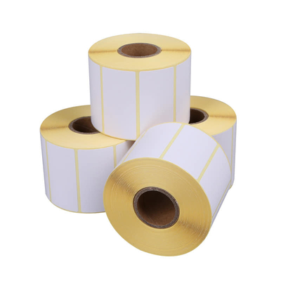 Autocollant adhésif sans BPA Autocollant thermique Autocollant à sac avec doublure de verre jaune ou bleu