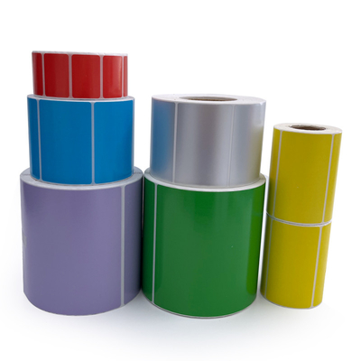 Autocollant de papier thermique à 3 épreuves personnalisé autocollant de papier thermique revêtu en haut avec doublure de verre