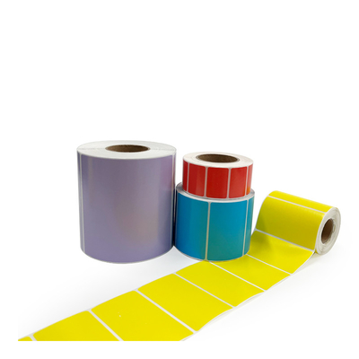 Autocollant de papier thermique à 3 épreuves personnalisé autocollant de papier thermique revêtu en haut avec doublure de verre